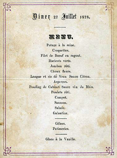 menu kaart (voorkant)